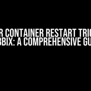 Docker Container Restart Trigger in Zabbix: A Comprehensive Guide