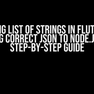 Handling List of Strings in Flutter and Sending Correct JSON to Node.js API: A Step-by-Step Guide