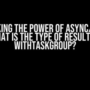 Unlocking the Power of Async/Await: What is the Type of Result of withTaskGroup?